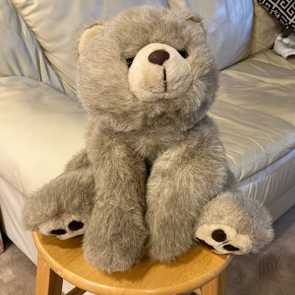 Adorable Beige Plush Teddy Bear